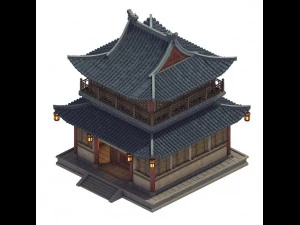 heyang city - double layer restaurant 3D Model