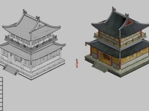 heyang city - double layer restaurant 3D Model