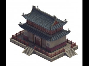 heyang city - temple hall 3D 模型