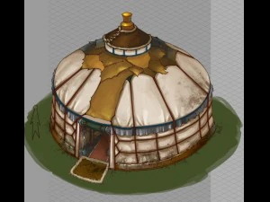 fancy felt tents 3D Model