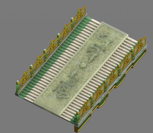 imperial - stairs - guardian stone Modello 3D .c4d .max .obj .3ds .fbx .stl .blend 