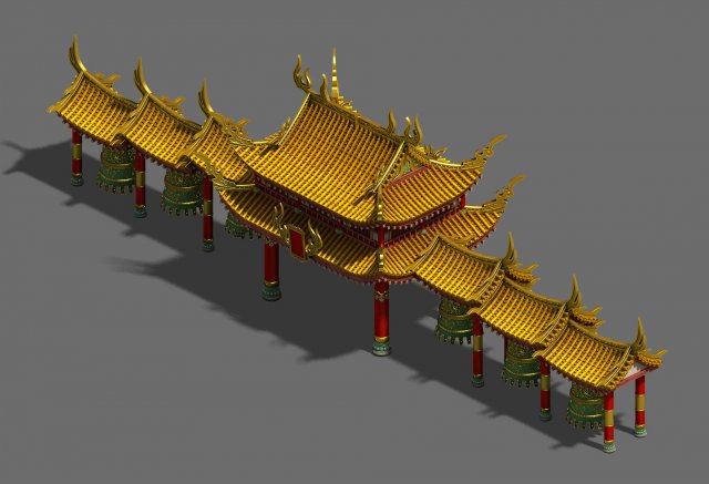 imperial city - the clock tower 3D Модель .c4d .max .obj .3ds .fbx .stl .blend 