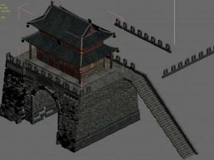 medium city - city gate 3D Model