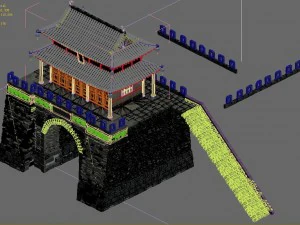 medium city - city gate 3D Model