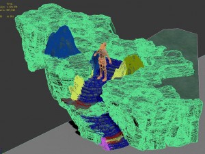 field - terrain stone ladder 3D Model