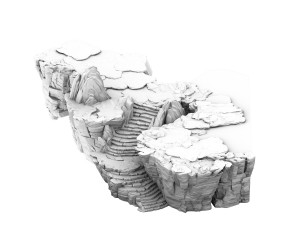 field - terrain stone ladder 3D Model