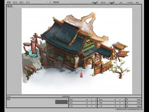 peach blossom village - inn 3D Model