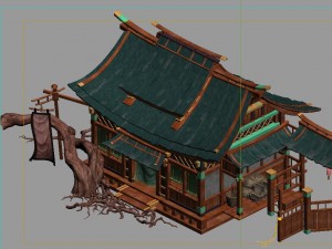 peach blossom village - inn Model 3D