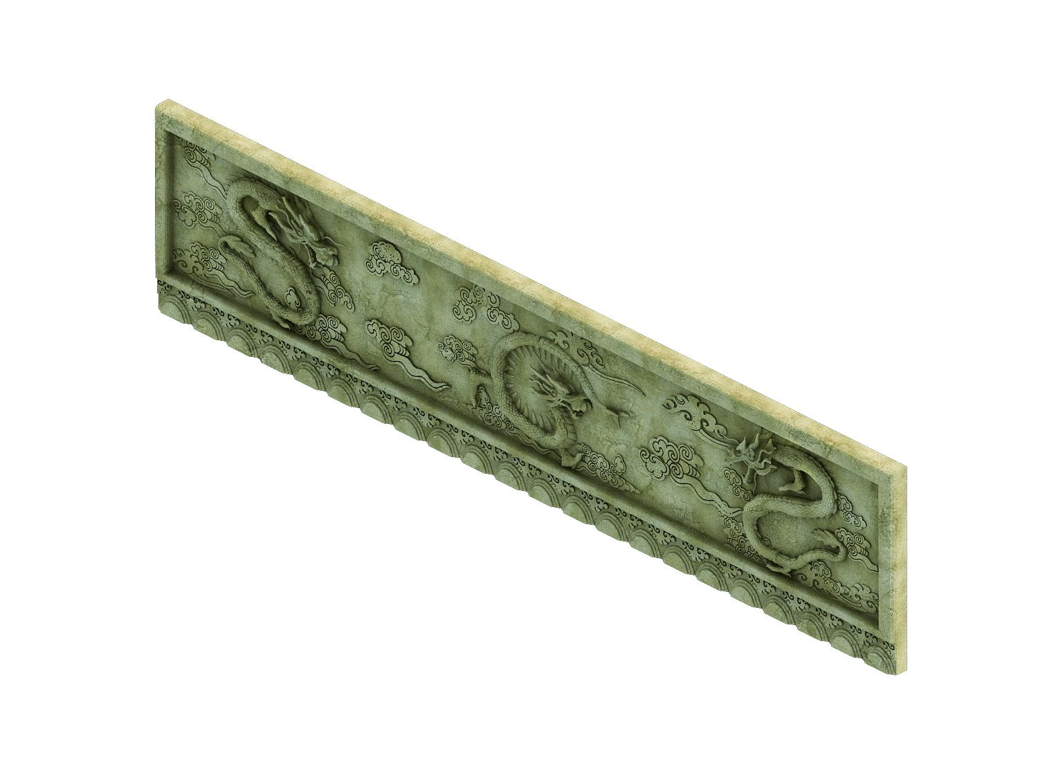stone painting - dragon 3D Model .c4d .max .obj .3ds .fbx .stl .blend 