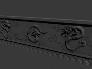 stone painting - dragon 3D Model