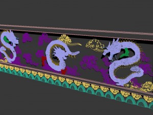 stone painting - dragon Modèle 3D