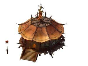 砂漠のゴビ - 八角形のテント 02 3Dモデル