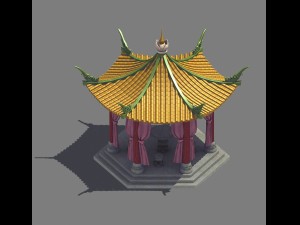 palace - pavilion - hexagonal pavilion Modèle 3D