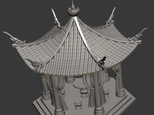 palace - pavilion - hexagonal pavilion 3D Model