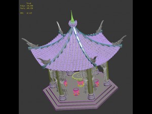 palace - pavilion - hexagonal pavilion Modello 3D