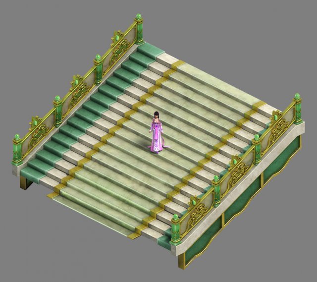 palace - stairs 02 3D Model .c4d .max .obj .3ds .fbx .stl .blend 