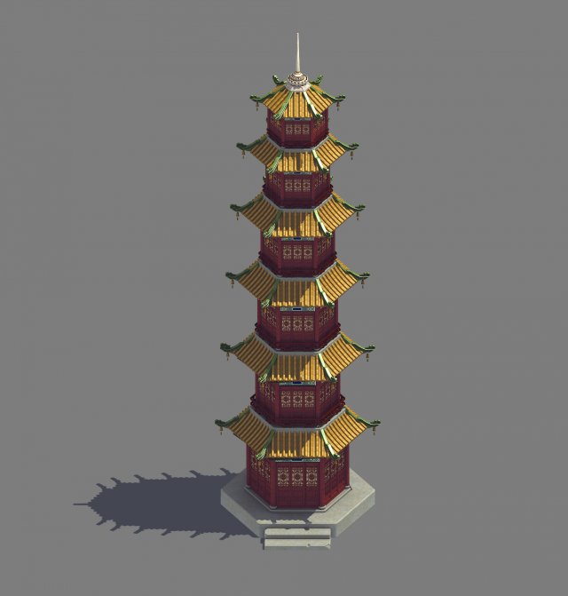 palace - tower 03 3D 모델 .c4d .max .obj .3ds .fbx .stl .blend 