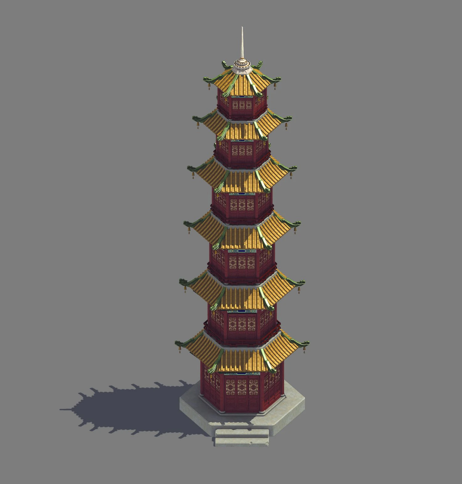 palace - tower 03 3D Model .c4d .max .obj .3ds .fbx .stl .blend