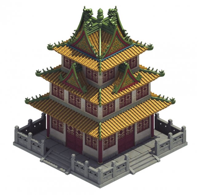 palace - main hall 07 3D Модель .c4d .max .obj .3ds .fbx .stl .blend 