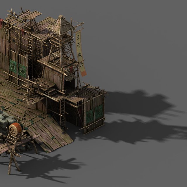 yellow towel army battle - the door 3D Модель .c4d .max .obj .3ds .fbx .stl .blend 
