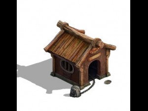 family - dog house 3D Модель