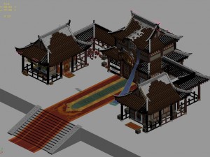 family scene - bank - warehouse 3D 模型