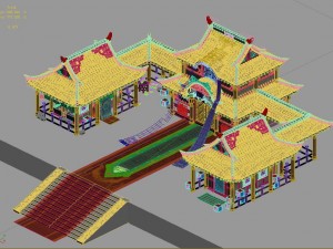 family scene - bank - warehouse 3D 模型