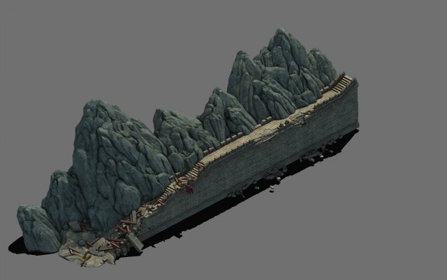 family defense battlefield - walls 3D मॉडल .c4d .max .obj .3ds .fbx .stl .blend 