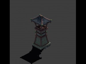 family defense battlefield - arrow tower Modello 3D