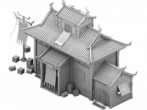 building - escort and inn 3Dモデル
