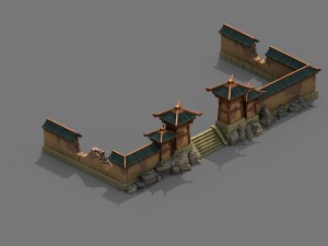 building - broken wall Modello 3D