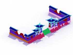 edificio - muro rotto Modello 3D