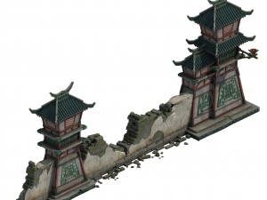 building - broken wall 05 3D 모델