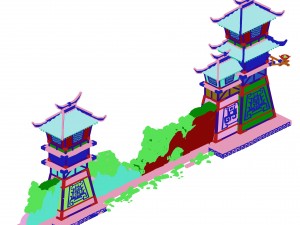 building - broken wall 05 3D 모델