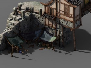 building - broken small stall 01 3Dモデル