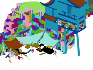 building - broken small stall 01 3D 모델