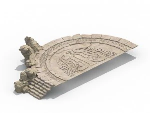 building - broken round wall 3D Model