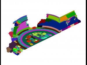 building - broken round wall 3D Модель