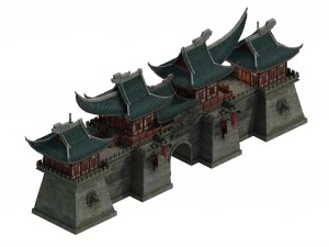 building - wall gate 08 3D Model