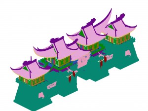 building - wall gate 08 Model 3D
