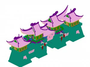 building - wall gate 08 3D Model