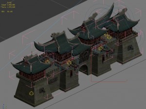 building - wall gate 08 Model 3D