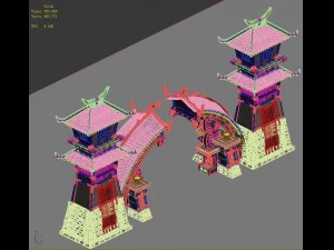 architecture - city gate 02 3D Model