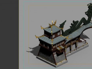 building - city main wall 3D Model