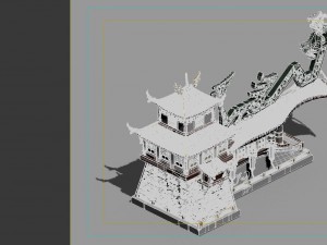 building - city main wall 3D Model