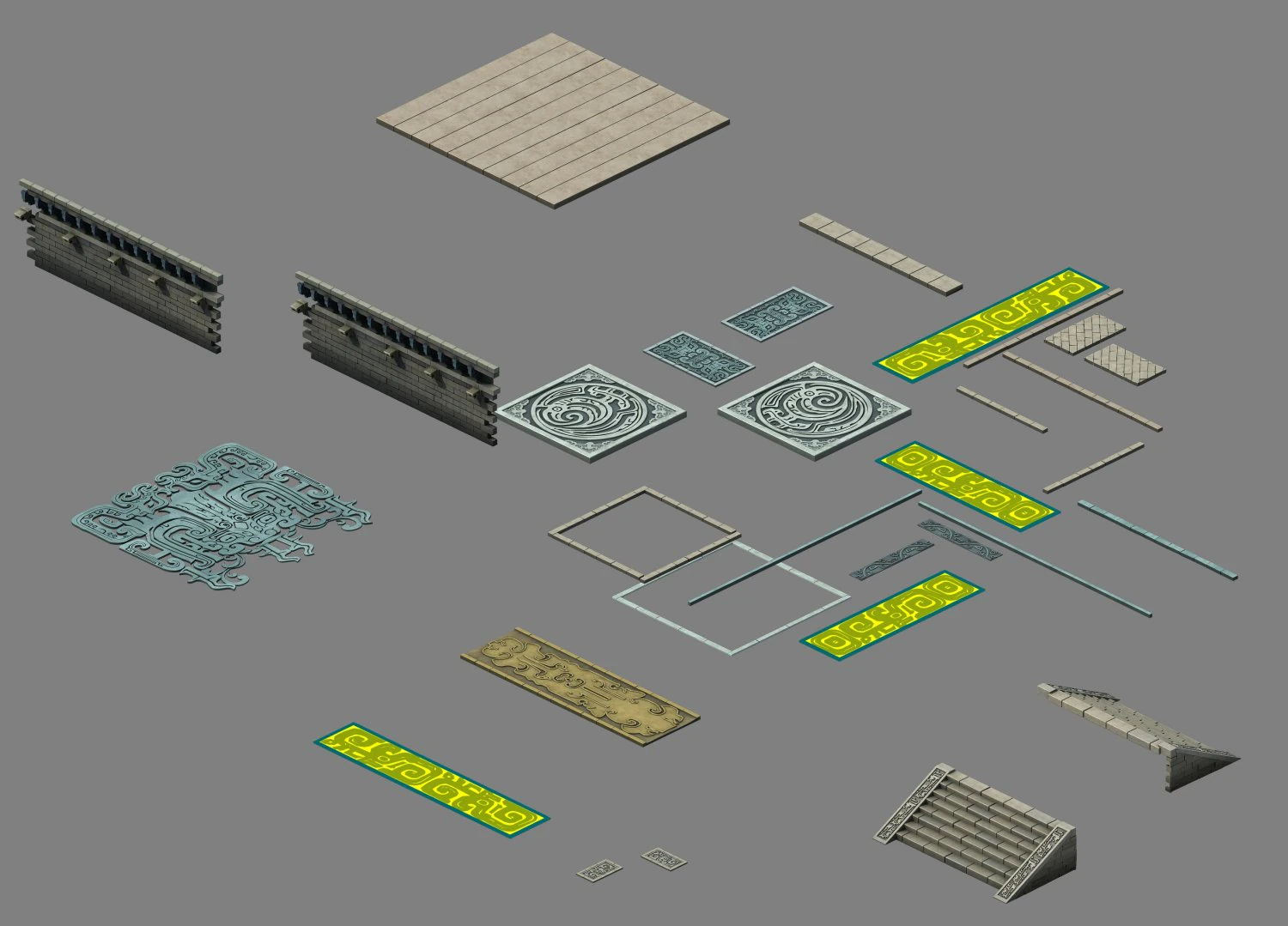 building floor - components 3D Model .c4d .max .obj .3ds .fbx .stl .blend 