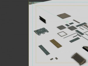 building floor - components Modèle 3D