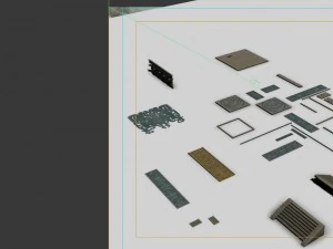 building floor - components 3D Model