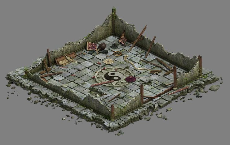 building - house ruins 02 3D Model .c4d .max .obj .3ds .fbx .stl .blend 