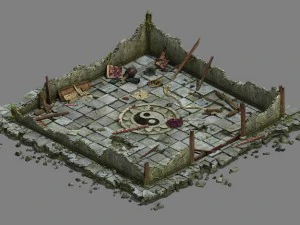 edif&iacute;cio - ru&iacute;nas da casa 02 Modelo 3D